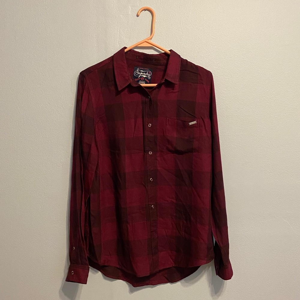 Purple/maroon Superdry button up
